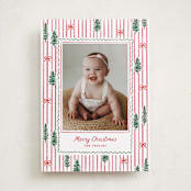 "Trees and bows" - Holiday Cards in Stocking by Creo Study - Front