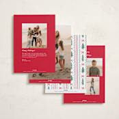 "Trees and bows" - Holiday Cards in Stocking by Creo Study - Back of Card Options