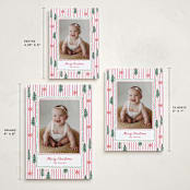 "Trees and bows" - Holiday Cards in Stocking by Creo Study - Formats Available