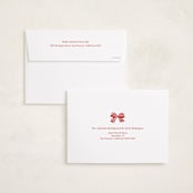 "ribbon wrapped" - Holiday Cards in Poinsettia by Angela Marzuki - FREE Recipient Addressing