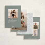 "A Cottage Christmas" - Holiday Cards in Wreath by Jenna Holcomb - Back of Card Options