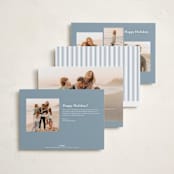 "Striped Blessings" - Holiday Cards in Icicle by Carolyn MacLaren - Back of Card Options