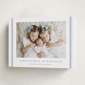 "Striped Blessings" - Holiday Cards in Icicle by Carolyn MacLaren - Folded Card