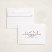 "Many Greetings" - Holiday Cards in Snow by Owl and Toad - FREE Recipient Addressing