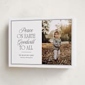 "Goodwill To All" - Holiday Cards in Snowfall by Nicole Walsh - Folded Card