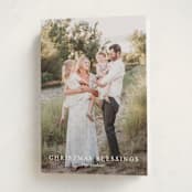 "Simple Blessings" - Holiday Cards in Cotton by Angela Thompson - Folded Card