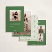 "Chintz" - Holiday Cards in Forest by Bayberry Kate - Back of Card Options