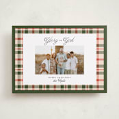 "Glory & Plaid" - Holiday Cards in Pine by Itsy Belle Studio - Front