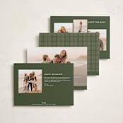 "Glory & Plaid" - Holiday Cards in Pine by Itsy Belle Studio - Back of Card Options