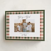 "Glory & Plaid" - Holiday Cards in Pine by Itsy Belle Studio - Folded Card