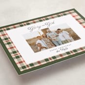 "Glory & Plaid" - Holiday Cards in Pine by Itsy Belle Studio - Detail