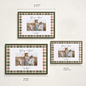 "Glory & Plaid" - Holiday Cards in Pine by Itsy Belle Studio - Formats Available