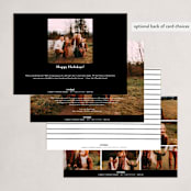 "Script Corner" - Holiday Cards in Noir by Emily Betts - Back of Card Options