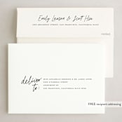 "Script Corner" - Holiday Cards in Noir by Emily Betts - FREE Recipient Addressing