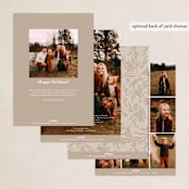 "Stillness" - Holiday Cards in Sand by Erin L. Wilson - Back of Card Options