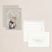 "Minimalist Dove" - Holiday Cards in Natural by Corinne Malesic - Assembled