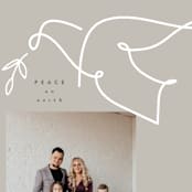 "Minimalist Dove" - Holiday Cards in Natural by Corinne Malesic - Detail