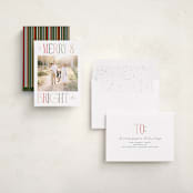 "Merry and Bright" - Holiday Cards in Snow by Pixel and Hank - Assembled