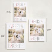 "Merry and Bright" - Holiday Cards in Snow by Pixel and Hank - Formats Available