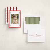 "Holly Berry Border" - Holiday Cards in Holly by Wildfield Paper Co - Assembled