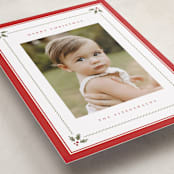 "Holly Berry Border" - Holiday Cards in Holly by Wildfield Paper Co - Detail