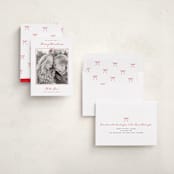 "Love Bow" - Holiday Cards in Berry by Kelly Schmidt - Assembled