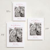 "Love Bow" - Holiday Cards in Berry by Kelly Schmidt - Formats Available