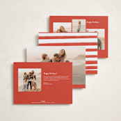 "Classic Merry Crest" - Holiday Cards in Holly Berry by Brooke Chandler - Back of Card Options