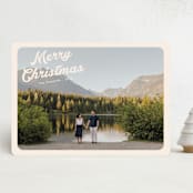"Vintage Postcard" - Holiday Cards in Buttercream by Morgan Kendall - Front