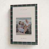 "Plaid Peace" - Holiday Cards in Wreath by Makewells - Folded Card