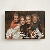 "Cheerful Script" - Holiday Cards in Snowfall by Karidy Walker - Front