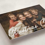 "Cheerful Script" - Holiday Cards in Snowfall by Karidy Walker - Detail