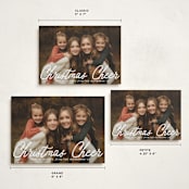 "Cheerful Script" - Holiday Cards in Snowfall by Karidy Walker - Formats Available