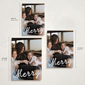 "a merry ribbon" - Holiday Cards in Snow by Lori Wemple - Formats Available
