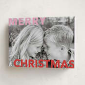 "Merry & Bold" - Holiday Cards in Candy Cane by Angela Thompson - Folded Card