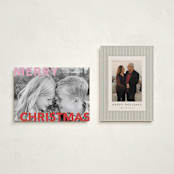 "Merry & Bold" - Holiday Cards in Candy Cane by Angela Thompson - Photo Orientation Options