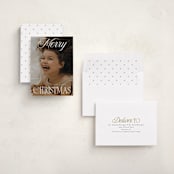 "Beautiful Christmas" - Holiday Cards in Snowflake by Julie Ley - Assembled