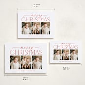 "Merry Christmas Trio" - Holiday Cards in Poinsettia by Brooke Chandler - Formats Available