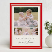 "Tailored" - Holiday Cards in Poinsettia by Amy Kross - Front