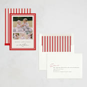 "Tailored" - Holiday Cards in Poinsettia by Amy Kross - Assembled