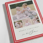 "Tailored" - Holiday Cards in Poinsettia by Amy Kross - Detail
