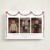 "Joyful Holly" - Holiday Cards in Peppermint by Susan Moyal - Front