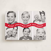 "Bouncy" - Holiday Cards in Santa Suit by Up Up Creative - Front