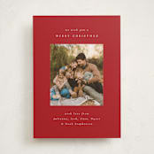"Timeless Holiday" - Holiday Cards in Cranberry by Emily Sabol Goss - Front