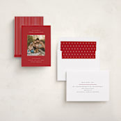 "Timeless Holiday" - Holiday Cards in Cranberry by Emily Sabol Goss - Assembled