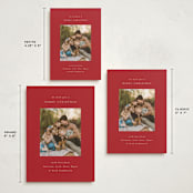 "Timeless Holiday" - Holiday Cards in Cranberry by Emily Sabol Goss - Formats Available