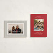 "Timeless Holiday" - Holiday Cards in Cranberry by Emily Sabol Goss - Photo Orientation Options