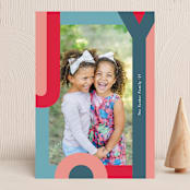 "Happy Hue" - Holiday Cards in Ruby by Lauren Chism - Front