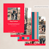 "Happy Hue" - Holiday Cards in Ruby by Lauren Chism - Back of Card Options
