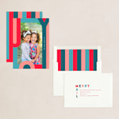 "Happy Hue" - Holiday Cards in Ruby by Lauren Chism - Assembled
